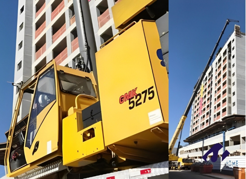 A Cunzolo realizou um trabalho de desmontagem de Grua na cidade de Bragan�a Paulista 