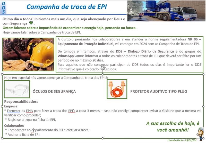 Campanha de Troca de EPI
