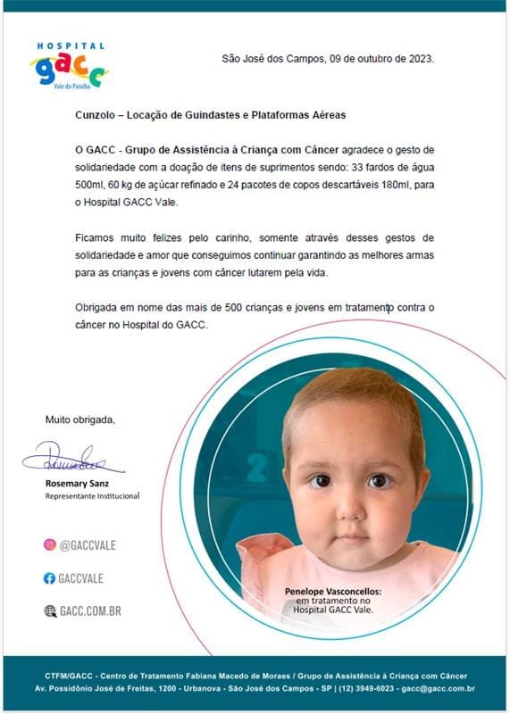 Campanha Solid�ria Gacc