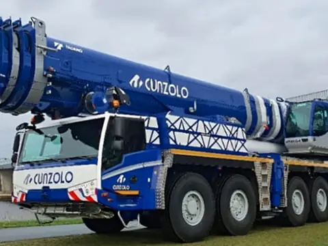 Guindaste pesado azul Cunzolo