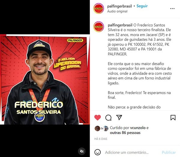 Palfinger operador Cunzolo