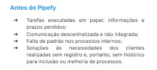 Antes do Pipefy 