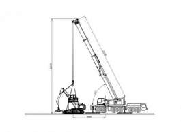Guindaste Tadano ATF- 400G-6 é utilizado em içamento de escavadeira
